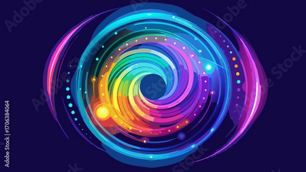 Obraz abstract background with rainbow