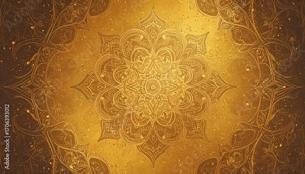 Obraz Ornate gold mandala pattern (6)