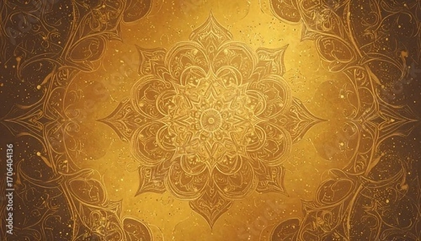 Obraz Ornate gold mandala pattern (11)