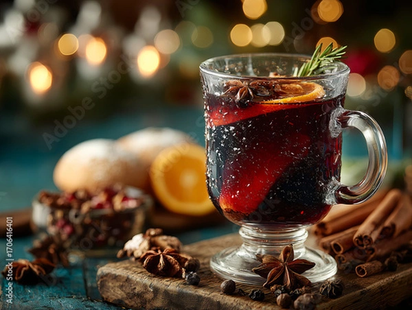 Fototapeta christmas mulled wine