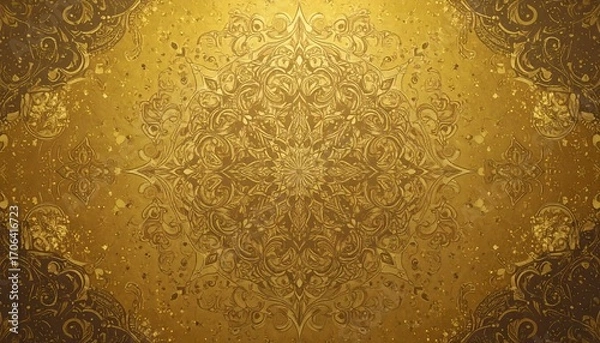 Obraz Ornate gold mandala pattern (18)