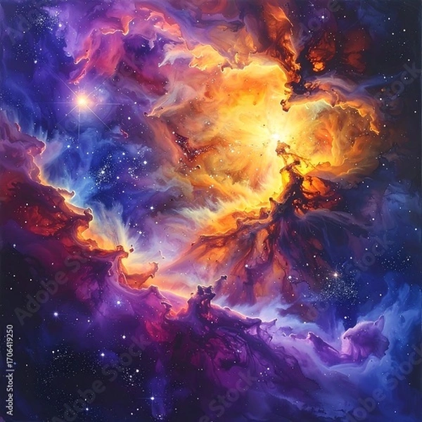 Obraz Colorful nebulae in space