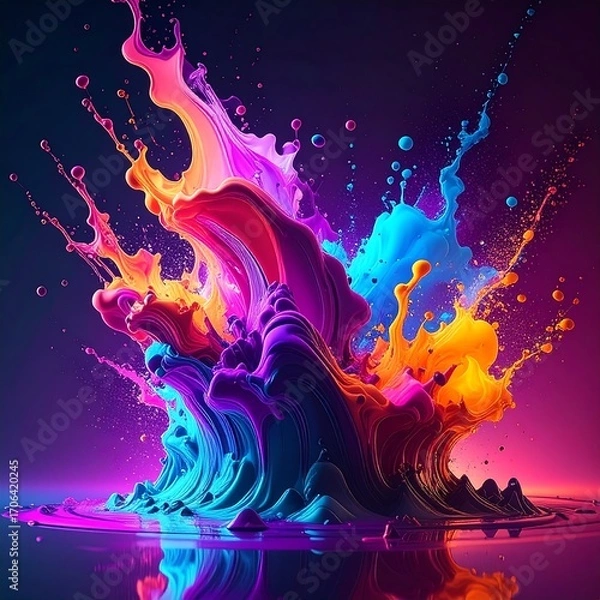 Obraz Colorful paint explosion