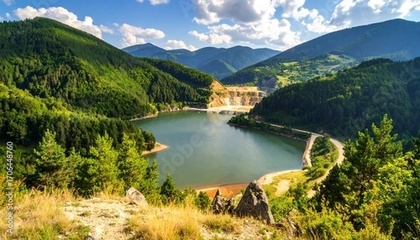 Obraz Mountain lake vista (5)