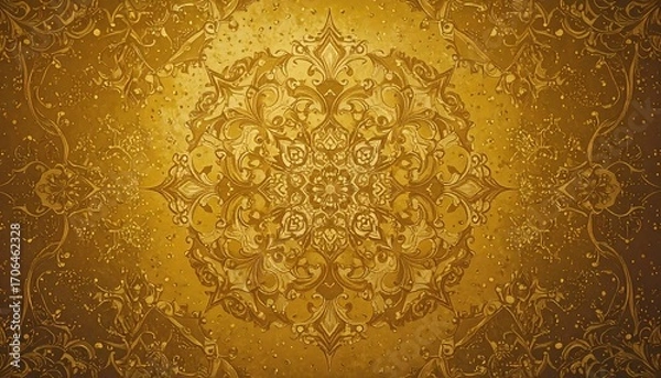 Obraz Ornate gold patterned backdrop (1)