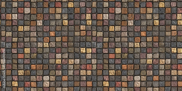 Obraz seamless pattern: cobblestone pavement, stonework
