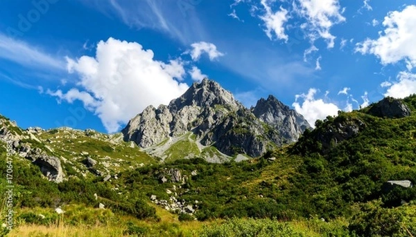 Obraz Mountain landscape under a vibrant sky