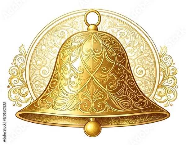 Obraz Ornate golden bell design