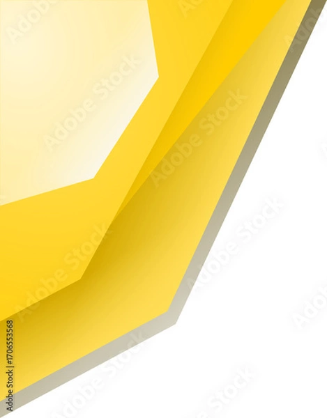 Fototapeta Abstract Yellow Geometric Shape for elegant certificate border