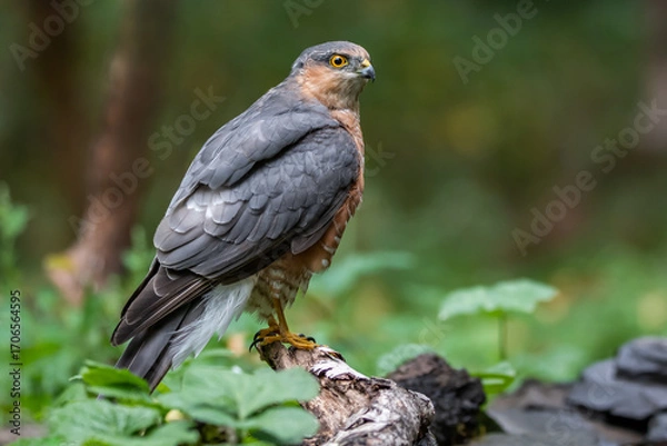 Fototapeta Sparrowhawk waiting for prey