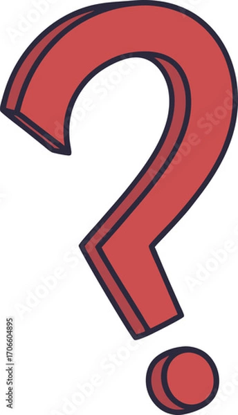 Fototapeta red question mark