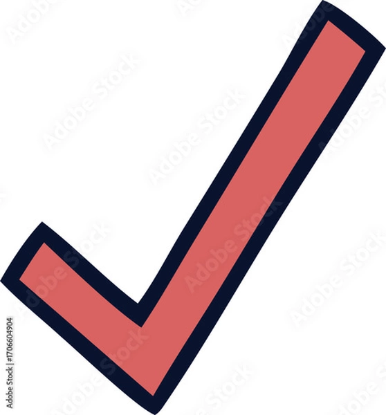 Fototapeta red check mark
