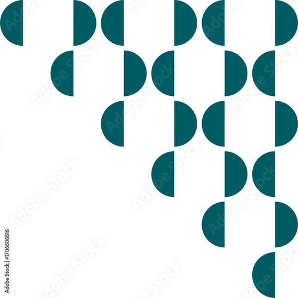 Fototapeta Repeating Geometric Circle Motif for Corner Decoration