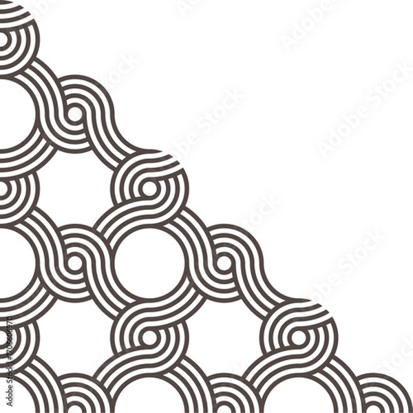 Fototapeta Repeating Geometric Circle Motif for Corner Decoration