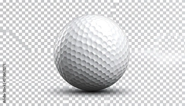 Obraz White golf ball on transparent background