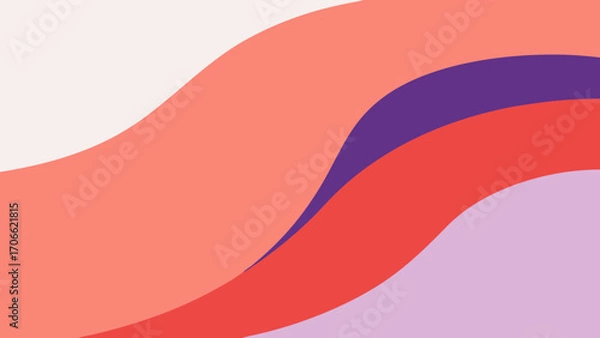 Fototapeta Soft Wavy Abstract Background with Pastel Colors curve flowing