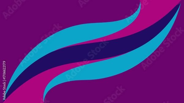 Fototapeta Dynamic Abstract Swirls of Teal, Magenta, and Navy Blue wave shape
