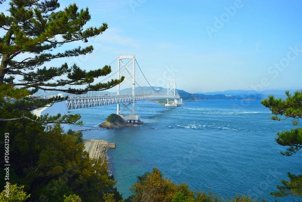 Obraz 大鳴門橋　鳴門海峡大橋　鳴門海峡　渦潮　兵庫県南あわじ市