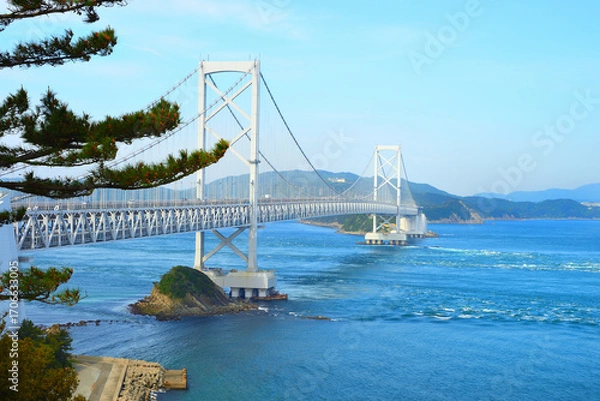 Obraz 大鳴門橋　鳴門海峡大橋　鳴門海峡　渦潮　兵庫県南あわじ市