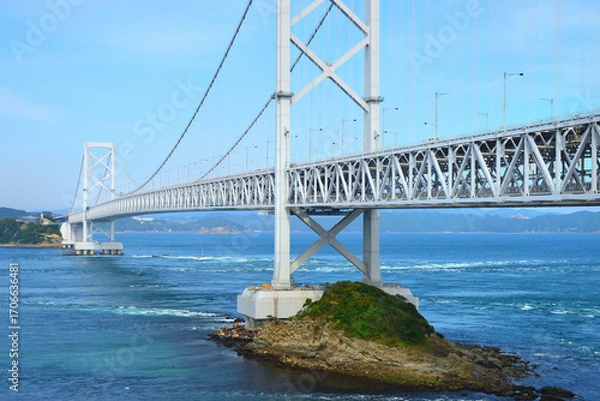 Obraz 大鳴門橋　鳴門海峡大橋　鳴門海峡　渦潮　兵庫県南あわじ市