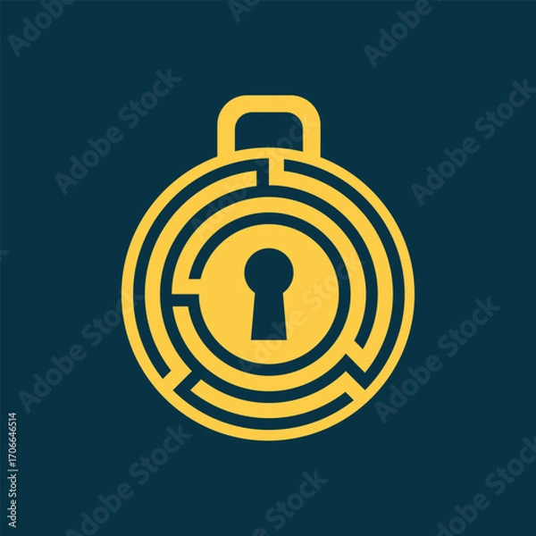 Obraz labyrinth abstract logo modern style