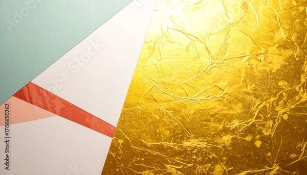 Obraz 金箔と色紙