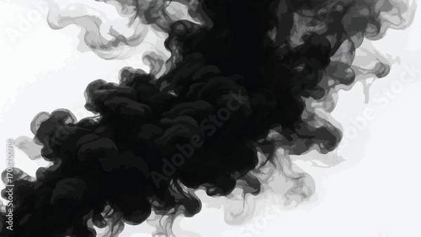 Obraz Smoke Ink in Water Texture Background