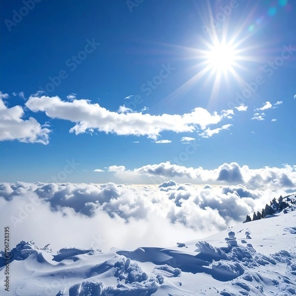 Obraz High-altitude winter vista