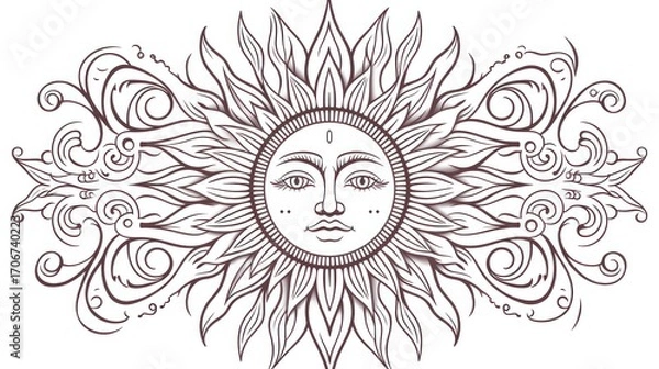 Obraz Ornate sun design