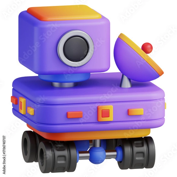 Obraz Moon Rover 3D Illustration