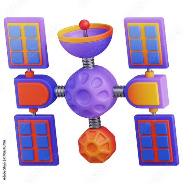 Obraz Space Station 3D Illustration