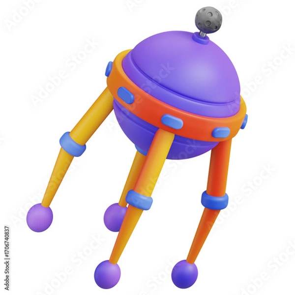 Obraz Sputnik 3D Illustration