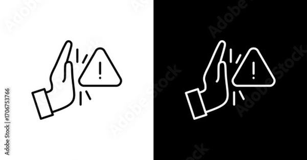 Obraz Preventive White Icon Set Design