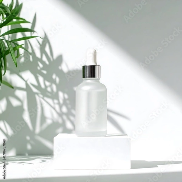 Obraz Frosted bottle, sunlit shadows