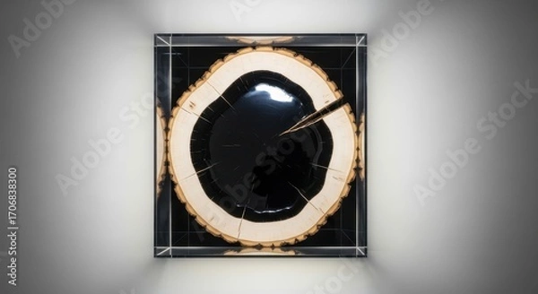 Fototapeta Young Woman in Modern Kitchen Preparing Healthy Salad with Fresh Organic Vegetables