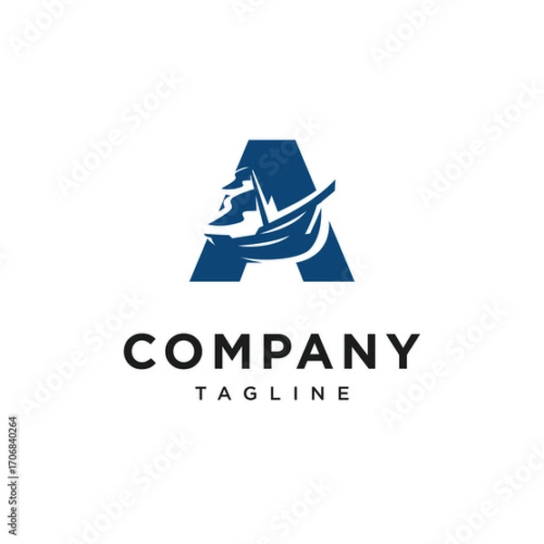 Obraz Letter A Sailing Logo Icon Vector