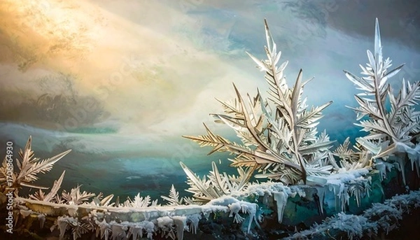 Obraz Ice crystals in sunlight