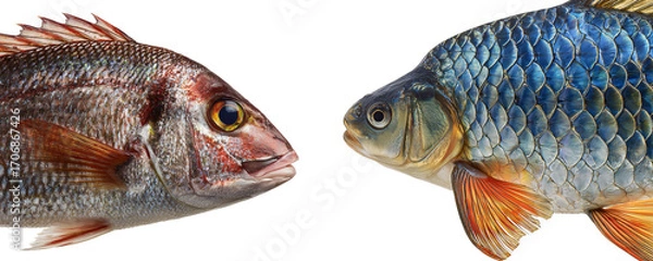 Fototapeta Two fish facing each other