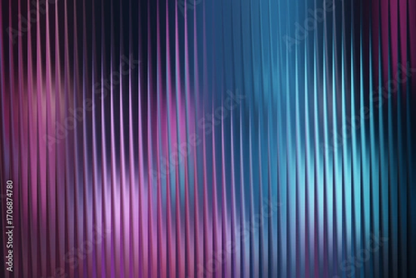 Fototapeta A vibrant abstract background featuring vertical lines with a gradient of deep blues and purples, creating a sense of depth and movement.