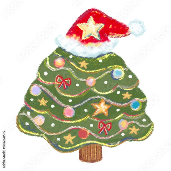 Obraz decorated christmas tree