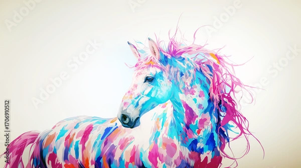 Obraz カラフルな馬