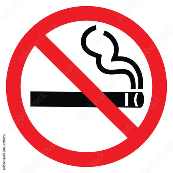 Fototapeta No smoking sign transparent png. High resolution vector icon 
