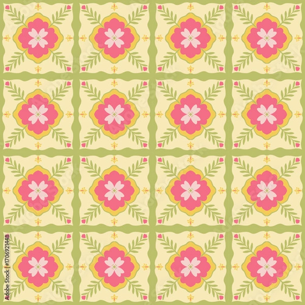 Obraz Geometric Flower Tile Pattern