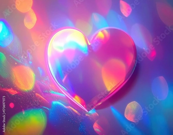 Fototapeta ハート　クリスタル