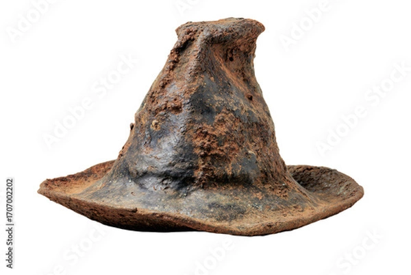 Fototapeta a rusty hat with a hole in the middle