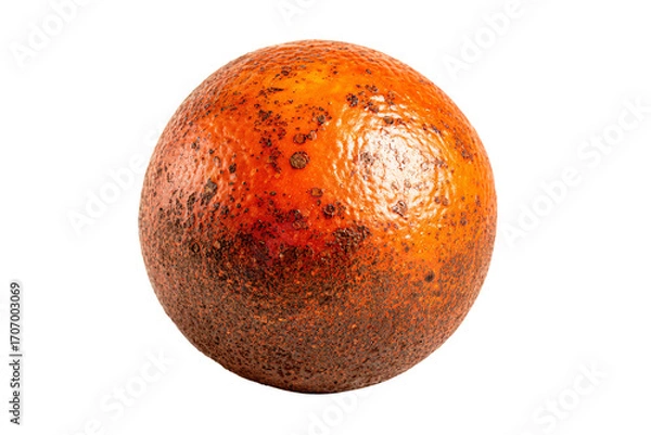 Fototapeta a close up of an orange on a white background