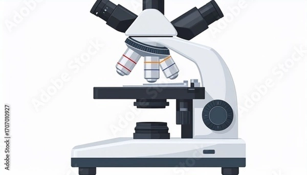 Fototapeta Illustration of a scientific microscope for examining microorganisms or elements