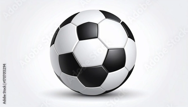 Fototapeta Graphic Illustration of a Realistic Soccer Ball Displayed on a Gradient Background