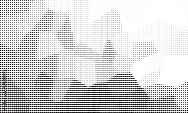 Fototapeta Halftone background vector, abstract backdrop design with two tone pattern and copy space for edit your content