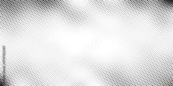 Fototapeta Halftone background vector, abstract backdrop design with two tone pattern and copy space for edit your content